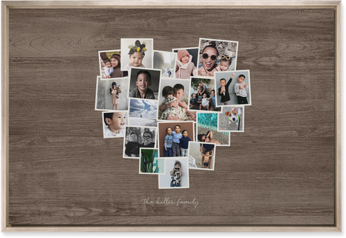 Heart Strings Wall Art, Metallic, Single piece, Mounted, 20x30, Brown, wood