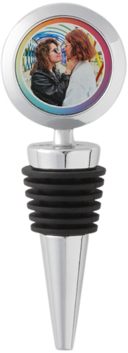 Rainbow Frame Wine Stopper, White, white