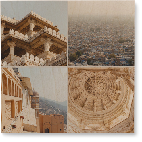 Four Top Wall Art, Single piece, Wood, 12x12, Multicolor, multi