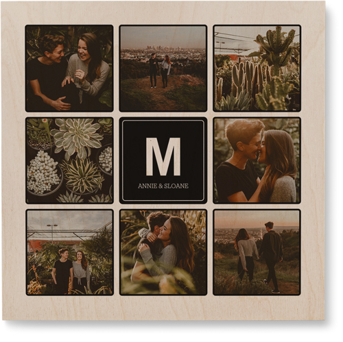 Photo Tiles Wall Art, Single piece, Wood, 12x12, Black