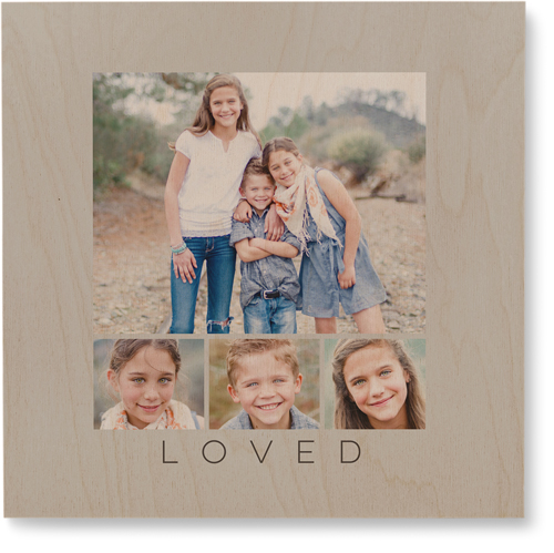 Four Real Wall Art, Single piece, Wood, 12x12, Gray, silver lining