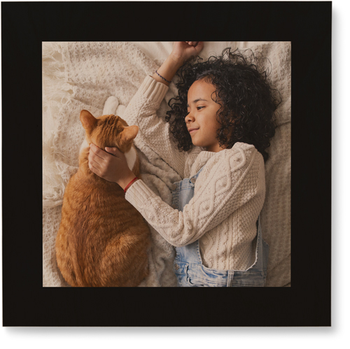 Full Frame One Wall Art, Single piece, Wood, 12x12, Black