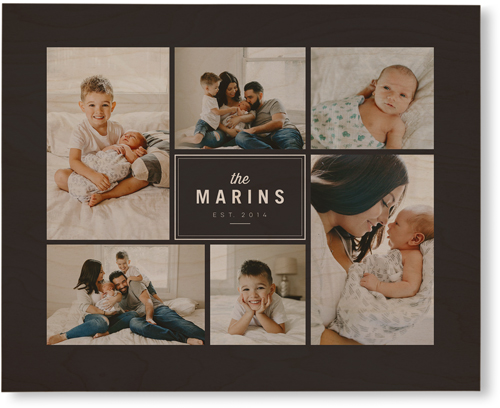 Round We Go Wall Art, Single piece, Wood, 8x10, Gray, charcoal