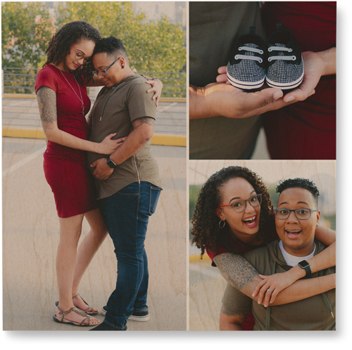 Three Piece Wall Art, Single piece, Wood, 16x16, Multicolor, multi