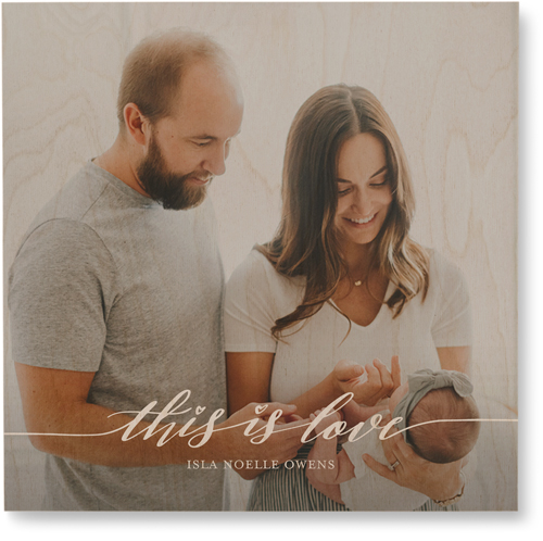 Love Is Portrait Wall Art, Single piece, Wood, 16x16, White