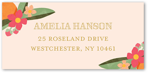 Sweet Nectarine Address Label, Pink, Address Label, Matte, Medium Pink