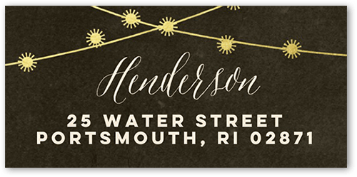 Glowing Night Address Label, Black, Address Label, Matte