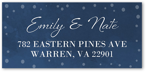 Draping Lights Address Label, Blue, Address Label, Matte, Navy