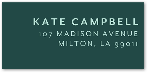 Modern Deco Address Label, Green, Address Label, Matte, Seaweed