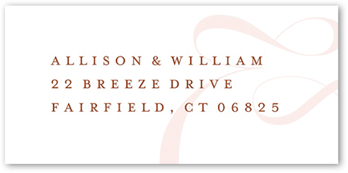 Nouveau Connection Address Label, Orange, Address Label, Matte, Caramel