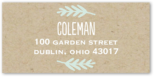 Krafted Rehearsal Address Label, Beige, Address Label, Matte, Khaki