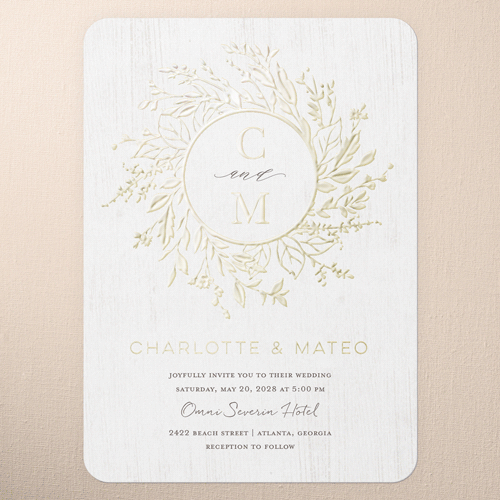 Pink And Gold Wedding Invitations