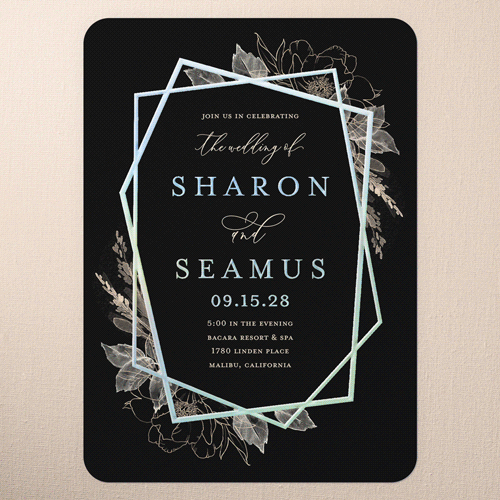 Elegant Black Wedding Invitations