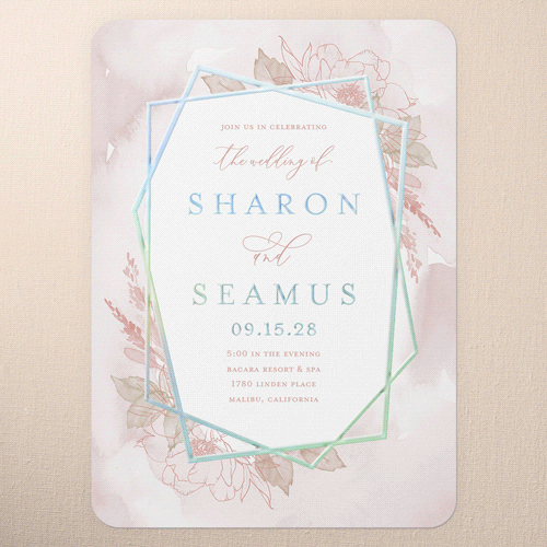 Gold And Pink Invitations