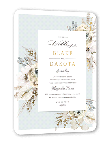 Custom Gold Foil Wedding Invitations