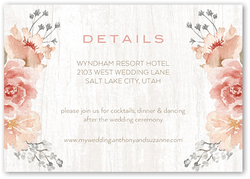 Radiant Foliage Wedding Enclosure Card, Beige, Matte, Signature Smooth Cardstock, Square