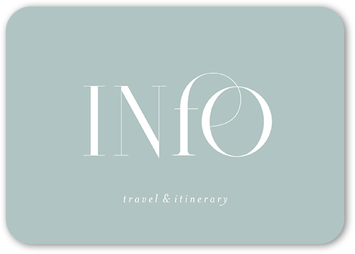 Nouveau Connection Wedding Enclosure Card, Green, Signature Smooth Cardstock, Rounded, Desert Green