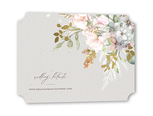 Enchanted Pastels Wedding Enclosure Card, Grey, Gold Foil, Pearl Shimmer Cardstock, Ticket