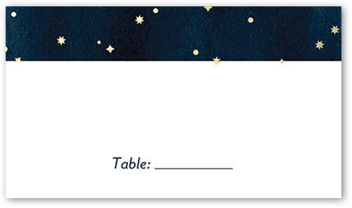 Elegant Sky Wedding Place Card, Blue, Placecard, Matte, Signature Smooth Cardstock, Baltic