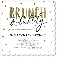 bubbly brunch bridal shower invitation