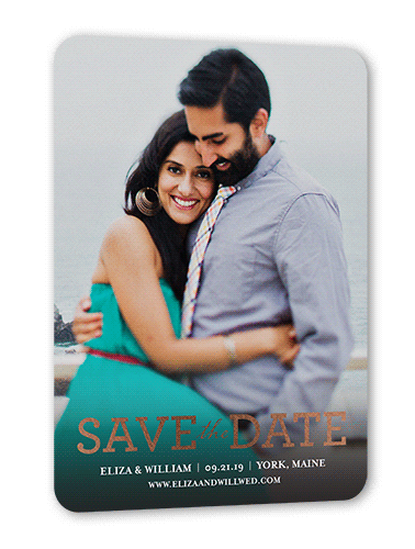 Gold Save The Date Card
