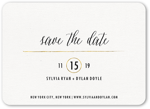 Modern White Wedding Save The Date Cards