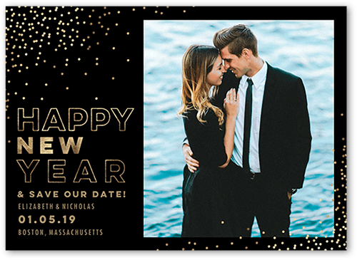 photo of Festive Year Confetti Save The Date