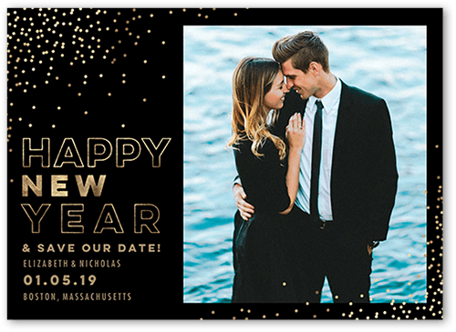 Festive Year Confetti Save The Date