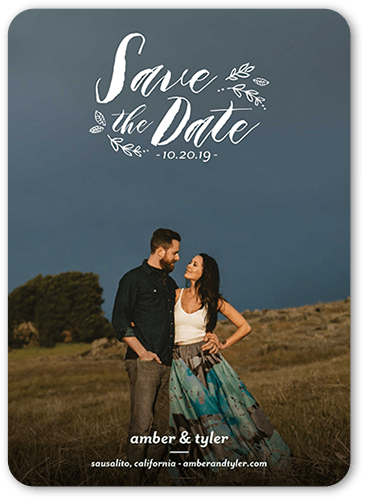 Subtle Foliage Save The Date Cards Shutterfly