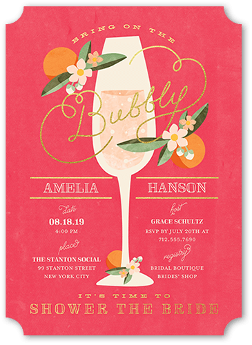 Pink Bridal Shower Invitations