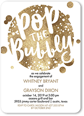 bubbly affair engagement party invitation
