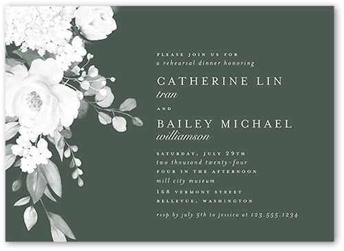 Elegantly Delicate Rehearsal Dinner Invitation, Beige, 5x7 Flat, Matte, Signature Smooth Cardstock, Square