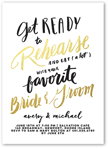 Elegant Wedding Rehearsal Dinner Cards