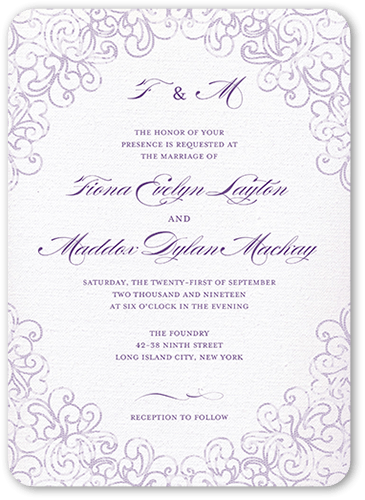 Purple Wedding Invitation | Shutterfly