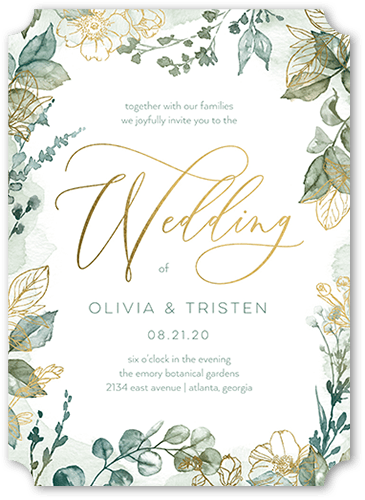 Gold Foil Wedding Invitations