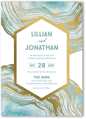 opulent lines wedding invitation