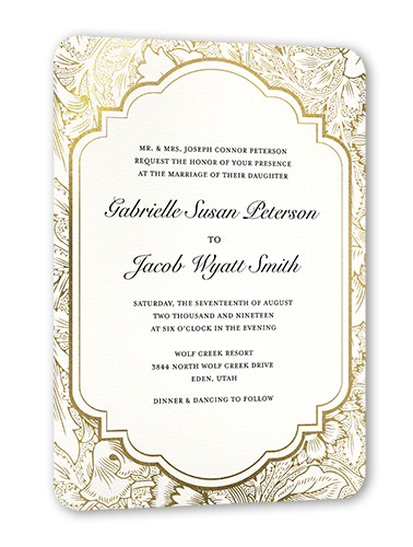Custom Gold Foil Invitations