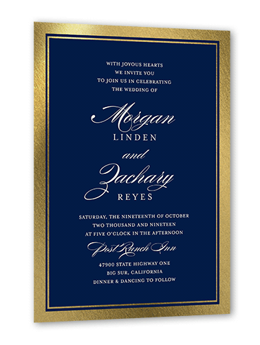 Blue Classic Wedding Invitations