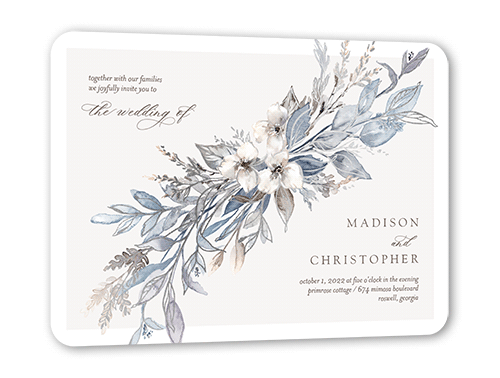 Dusty Blue Floral Wedding Invitations