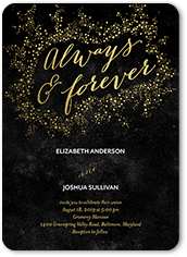 dazzling flare wedding invitation
