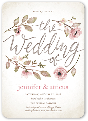 Delightful Blooms 5x7 Wedding Invitation Cards Shutterfly