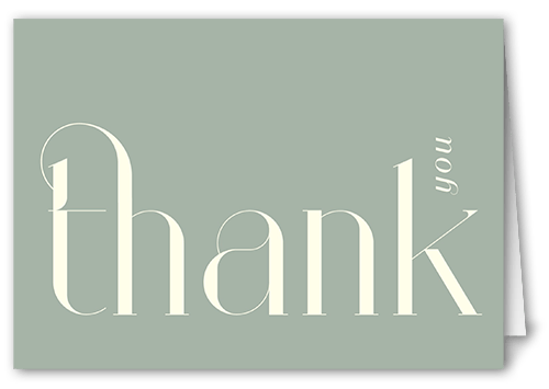 Deco Type Thank You Card
