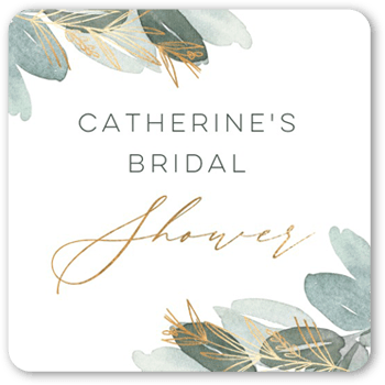 Leafy Shower Stickers, StickersWhite