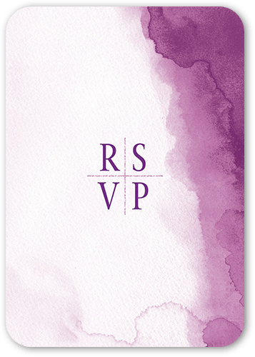Purple Wedding RSVP Card