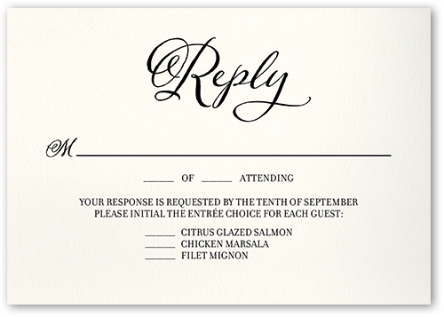 Lovely Beginning Wedding Response Card, White, Matte, Pearl Shimmer Cardstock, Square, White