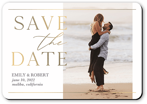 Editorial Lover Save The Date, White, Magnet, Matte