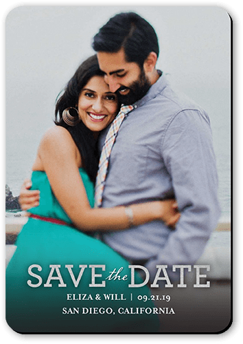 Focused On Forever Love Save The Date, Grey, none, Magnet, Matte
