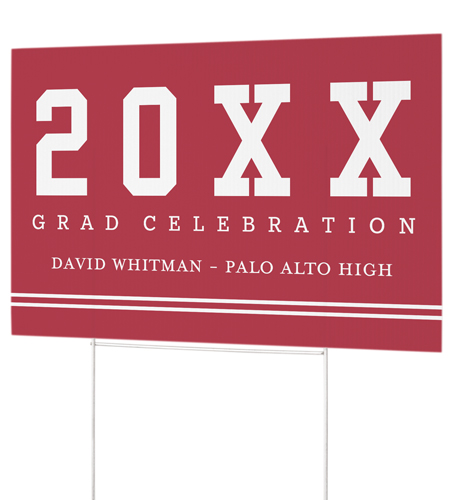 Alum Years Yard Sign, Red