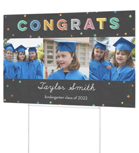 Last Day Celebration Yard Sign, Black