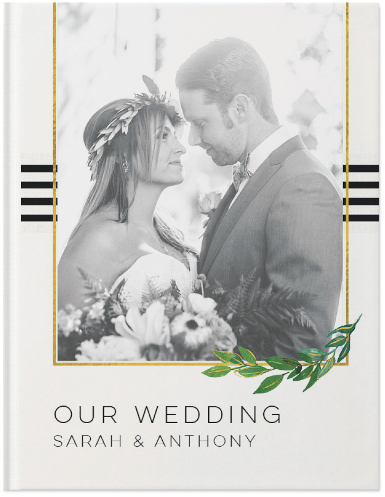 Gilded Wedding Photo Book, 11x8, Hard Cover, Standard Pages